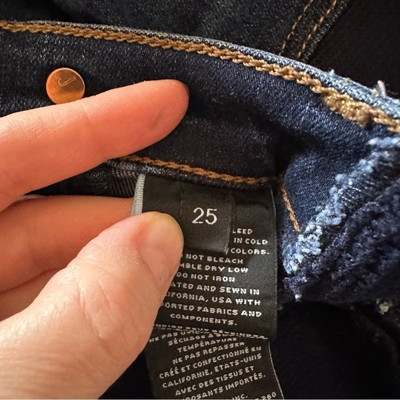 J Brand Mama J Rail FLEETING Denim Dark Wash Maternity Side Panel Jeans Size 25 - Picture 11 of 15